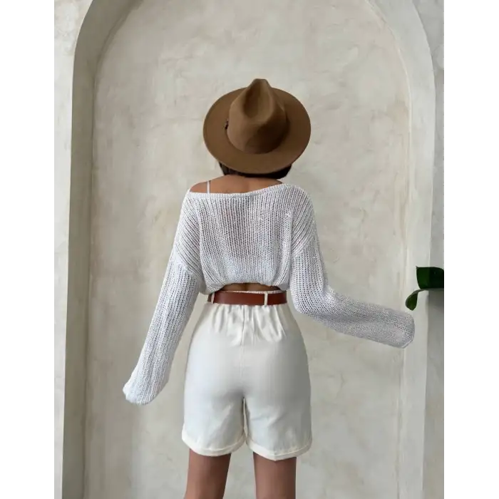 Gabardin kumaş şort