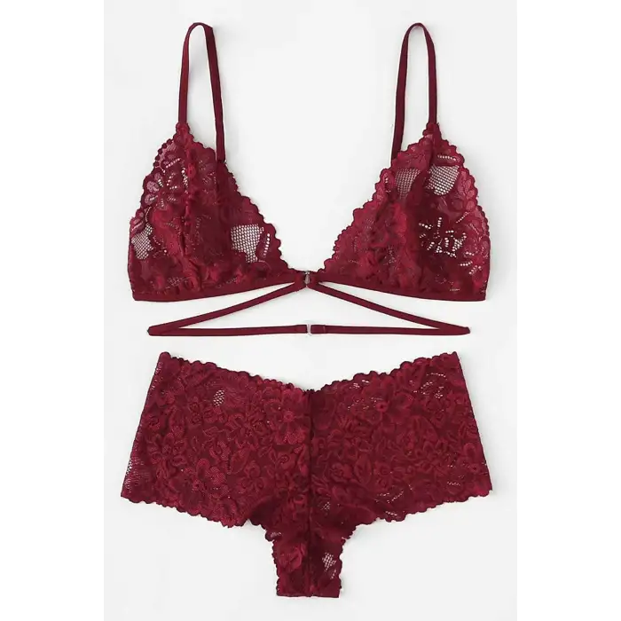 Kadın Bordo Özel Şık Sütyen Külot Takımı – Modern, Konforlu ve Günlük Kombinlere Uygun
