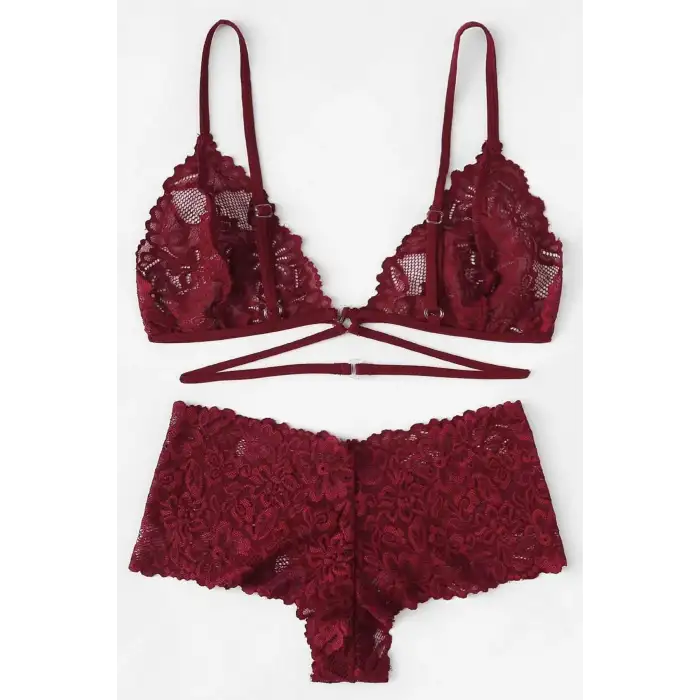 Kadın Bordo Özel Şık Sütyen Külot Takımı – Modern, Konforlu ve Günlük Kombinlere Uygun