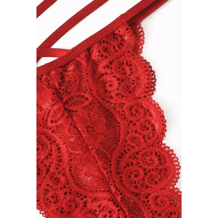 Kadın Kırmızı Dantel Sütyen Külot Takımı – Modern, Konforlu ve Günlük Kombinlere Uygun