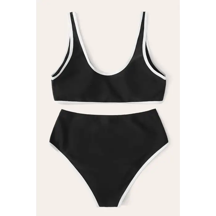 Kadın Siyah Pedli Yüksel Bel Sütyen Külot Takımı – Modern, Konforlu ve Günlük Kombinlere Uygun