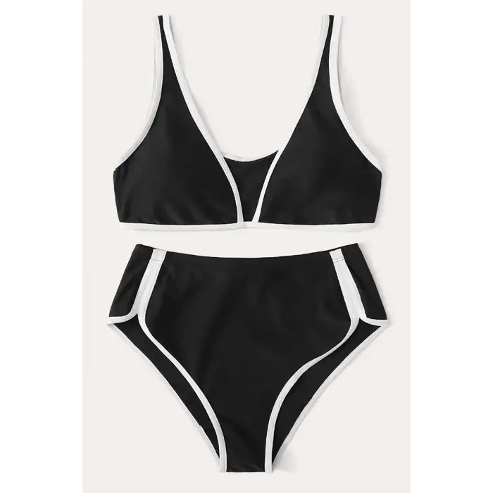 Kadın Siyah Pedli Yüksel Bel Sütyen Külot Takımı – Modern, Konforlu ve Günlük Kombinlere Uygun