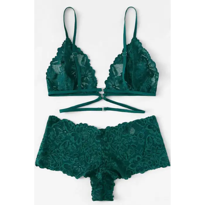 Kadın Yeşil Özel Şık Sütyen Külot Takımı – Modern, Konforlu ve Günlük Kombinlere Uygun