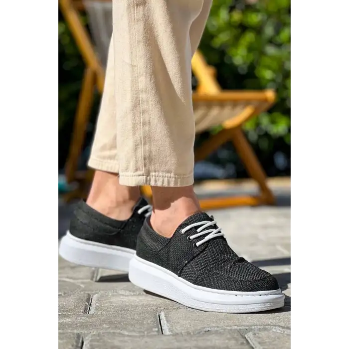 KB-042  Kuback Bağcıklı Siyah Günlük Erkek Ayakkabı