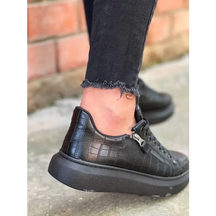 KB-309  Kuback Kömür Fermuar Ve Bağcıklı  Günlük Erkek  Ayakkabı