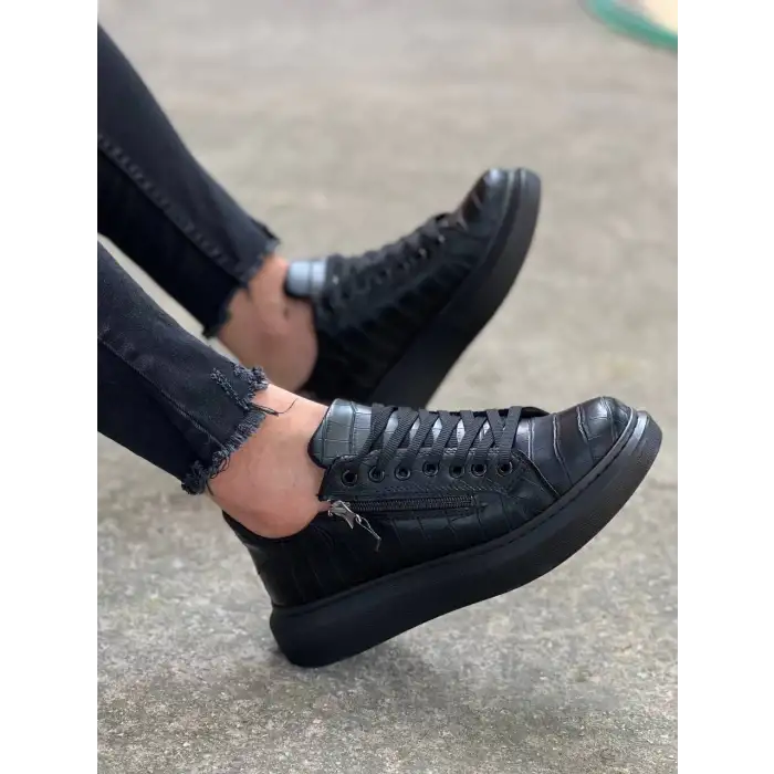 KB-309  Kuback Kömür Fermuar Ve Bağcıklı  Günlük Erkek  Ayakkabı