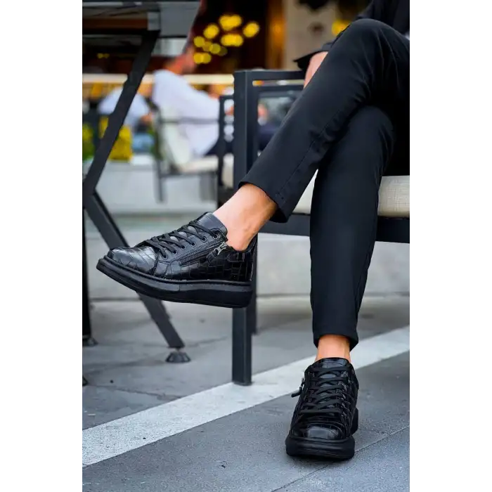 KB-309  Kuback Kömür Fermuar Ve Bağcıklı  Günlük Erkek  Ayakkabı