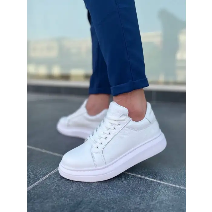 KB-DX46 Kuback Beyaz Deri Günlük Erkek Ayakkabı