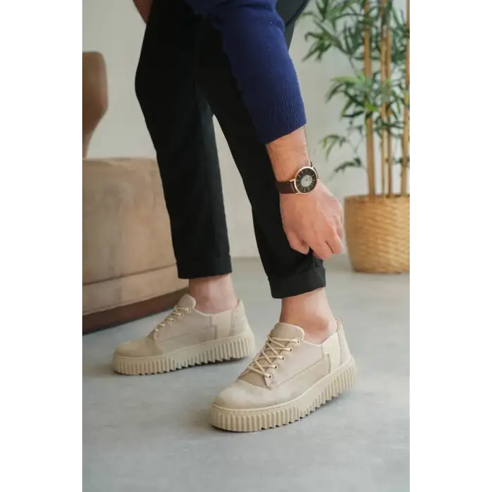 KB-X516 Kuback Bej Süet Günlük Erkek Ayakkabı