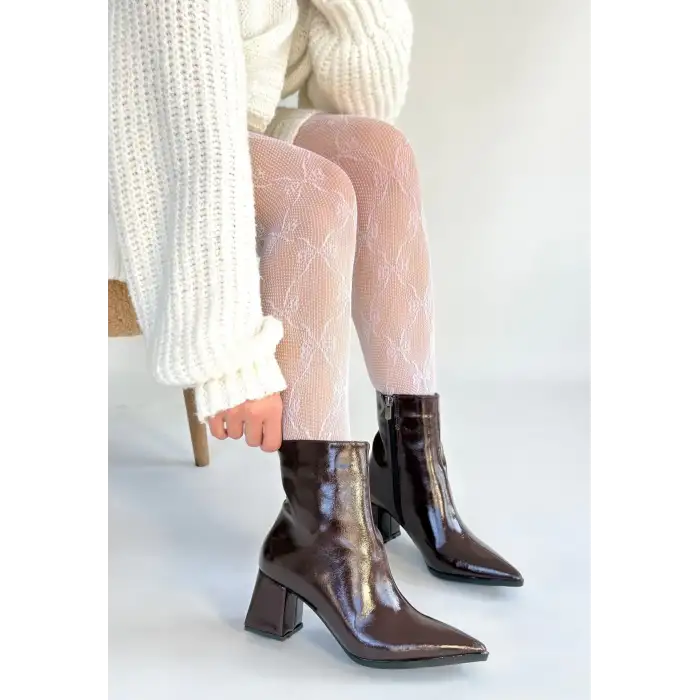 Mosy Bordo Rugan Topuklu Bot