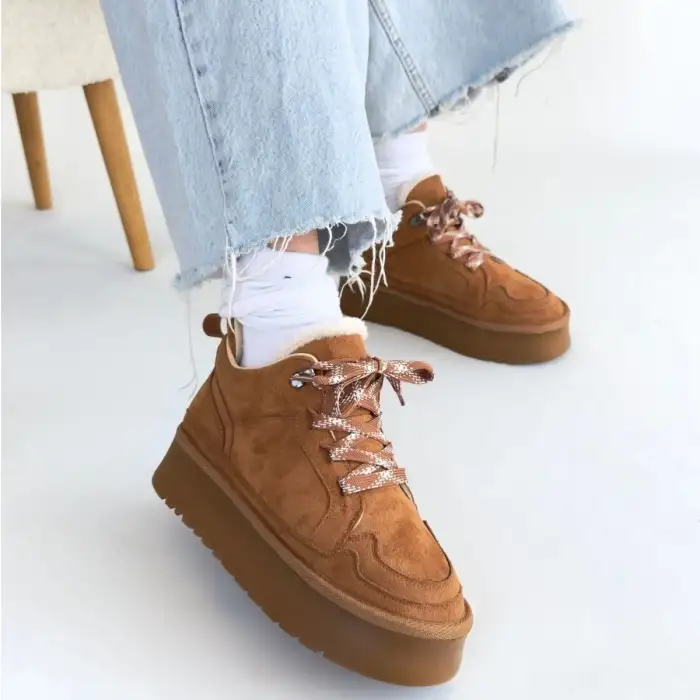 Muden Taba Süet Bağcıklı Bot