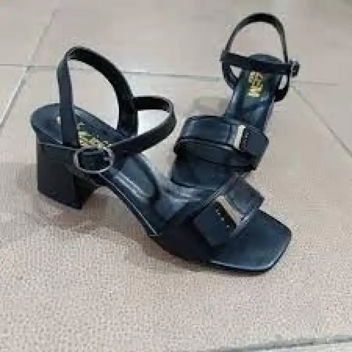 Ruty Siyah Cilt Topuklu Ayakkabı