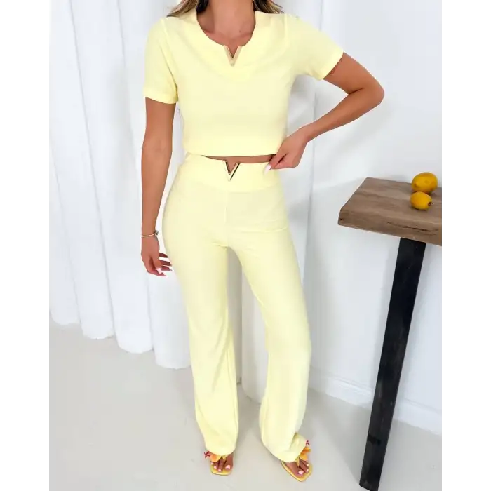 V aksesuarlı ottoman takım sarı s255850