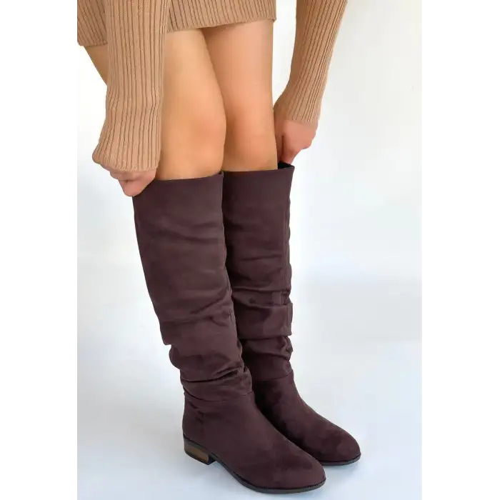 Winda Kahverengi Süet Körüklü Çizme