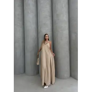 Aerobin uzun elbise bej pt