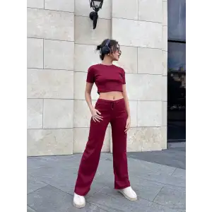 Bol paça pantolonlu alt üst takım