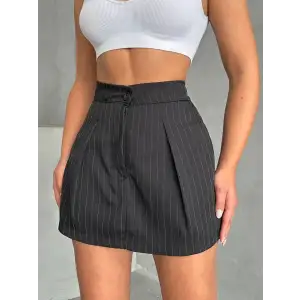 Çizgili şort etek