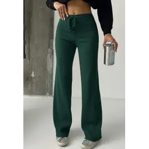 Fit comfort bej salaş pantolon petrol yeşili A6011