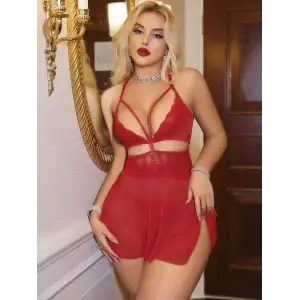 Kadın Kırmızı Tül Fantezi Kostüm 2181