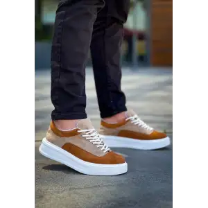 KB-005 Kuback Vizon Taba Süet Bağcıklı  Günlük Erkek  Ayakkabı