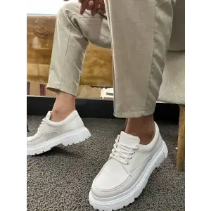 KB-X6 Kuback Beyaz Cilt Günlük Erkek Ayakkabı