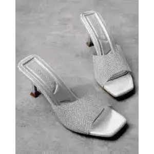 Luart Platin Simli Topuklu Terlik