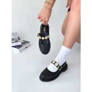 Okira Siyah Cilt Oxford Ayakkabı