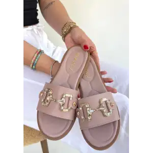 Toha Pudra Cilt Tokalı Terlik