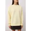 3 iplik şardonlu bisiklet yaka sweatshirt sarı