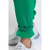 3 iplik şardonlu paça lastikli eşofman yeşil is001