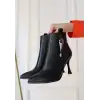 Biort Siyah Cilt Topuklu Bot