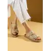 Hertas Bej Nubuk Tokalı Terlik