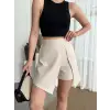 İki düğmeli şort etek S24046