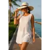Kadın Beyaz Sırt Detaylı Yırtmaçlı Plaj Elbisesi Pareo – Şık, Rahat ve 4 Mevsim Kullanıma Uygun