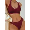 Kadın Bordo Seamless Tanga Sütyen Takım – Modern, Konforlu ve Günlük Kombinlere Uygun