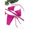 Kadın Fuşya Yandan Bağlamalı Tangalı Üçgen Bikini Mayo Takımı – Modern, Konforlu ve Günlük Kombinlere Uygun