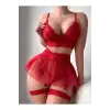 Kadın Kırmızı Kısa Tül Fantezi Kostüm 2199