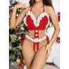 Kadın Kırmızı Yılbaşı Babydoll Sexy Kostüm 2166