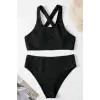 Kadın Siyah Çapraz Sırt Detaylı Iç Çamaşır Takımı – Modern, Konforlu ve Günlük Kombinlere Uygun