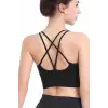 Kadın Siyah Çarpraz İpli Spor Büstiyer – Modern ve Şık Tasarım