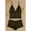 Kadın Siyah Dantel Bralet Şort Takımı – Şık, Zarif ve Feminen İç Giyim