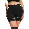Kadın Siyah Pop Up Kalça Kaldırıcı ve Sekillendirici Dantel Paçalı Şort Külot – Modern ve Şık Tasarım
