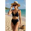 Kadın Siyah Yüksek Bel Özel Bikini Takımı – Modern, Konforlu ve Günlük Kombinlere Uygun