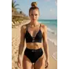 Kadın Siyah Yüksek Bel Özel Bikini Takımı – Modern, Konforlu ve Günlük Kombinlere Uygun