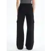 Kargo cep jeans pantolon siyah