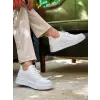 KB-116 Kuback Beyaz Bağcıklı Triko Günlük Erkek Ayakkabı