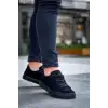 KB-122   Kuback Siyah Süet Siyah Yüksek Taban Bağcıklı Günlük Erkek Ayakkabı