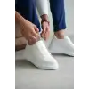 KB-B2 Kuback Beyaz Cilt Günlük Erkek Ayakkabı