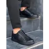 KB-BX1  Kuback Siyah Cilt Yüksek Siyah Taban Günlük Erkek Ayakkabı
