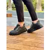 KB-X10 Kuback Kömür Cilt Yüksek Taban Günlük Spor Ayakkabı